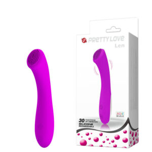 Vibrador em silicone recarregável ponto G com cerdas massageadoras e 30 modos de vibração