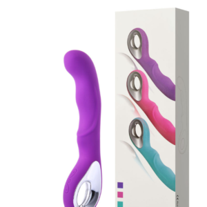 Vibrador Recarregável Ponto G com Alça Metalizada Possui 10 Modos de Vibração