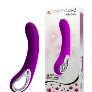 Vibrador Recarregável Ponto G com Alça Metalizada e 12 Modos de Vibração
