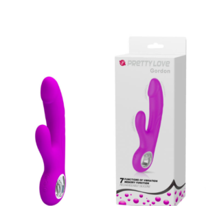 Vibrador Recarregável com Estimulador Clitoriano e 7 Modos de Vibração