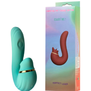 Vibrador Recarregável Ponto G com Estimulador Clitoriano e Função de Aquecimento- ESQUENTA DO PRAZER
