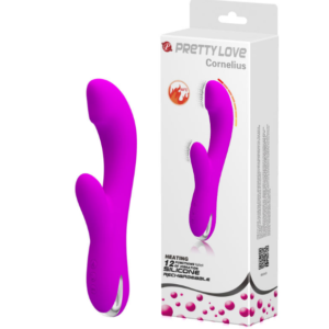 Vibrador Recarregável Ponto G com Estimulador Clitoriano e Função de Aquecimento