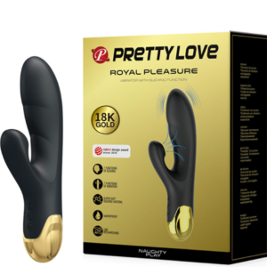 Vibrador Recarregável com Detalhes em Ouro 18k e 7 Modos de Vibração