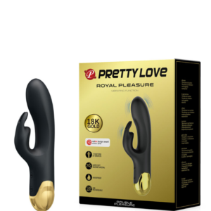 Vibrador Recarregável com Detalhe em Ouro 24k e 7 Modos de Vibração