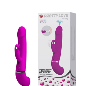 Vibrador Recarregável com Estimulador Clitoriano e Sistema para Simulação de Ejaculação