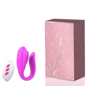 Vibrador recarregável com cerdas massageadoras para casais com controle remoto para comandos em até 10 metros de distância