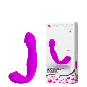 Penetrador recarregável strapless com plug vaginal