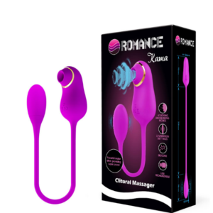 Vibrador Recarregável Duplo com Vibrador e Estimulador Clitoriano com Ondas de Pressão – PRETTY LOVE KAMA