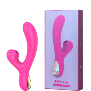 Vibrador Recarregável Ponto G com 7 Modos de Vibração e 7 Modos de Ondas de Pressão – BERTHA