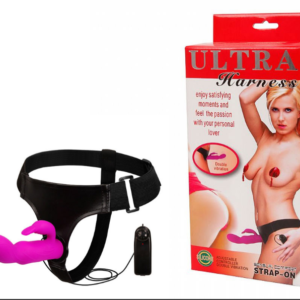 Cinta Peniana com Penetrador em Silicone e Estimulador Clitoriano Multivelocidade