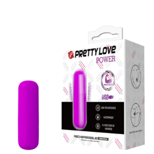 Cápsula Vibratória Recarregável com 12 Modos de Vibração – PRETTY LOVE POWER