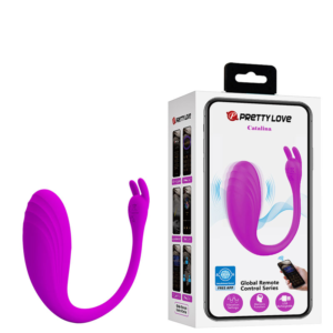 Vibrador Recarregável com Controle via Aplicativo de Qualquer Parte do Mundo – PRETTY LOVE CATALINA