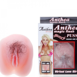 Masturbador Vagina com Pelos Pubianos e Cápsula Vibratória – ANTHEA MAGIC FLESH PUSSY
