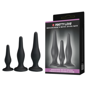 Kit com 3 Plugs de Diferentes Tamanhos – PRETTY LOVE