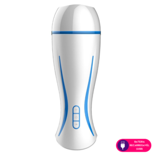Masturbador masculino torpedo com vibro e sons de gemido