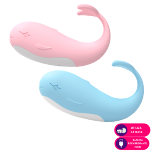 Vibrador em formato de baleia com controle remoto