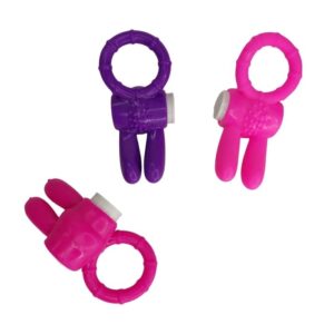 Anel peniano com vibro formato rabbit