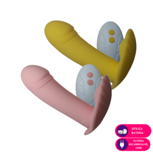 Vibrador calcinha em formato concha com controle remoto