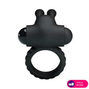 Pretty Love Eudora – Anel peniano rabbit com cerdas massageadoras e vibro
