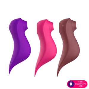Vibrador com estimulador de clitóris lingua mágica