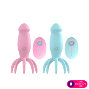 Vibrador formato polvo com controle remoto sem fio