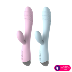 Vibrador ponto G com estimulador clitoriano