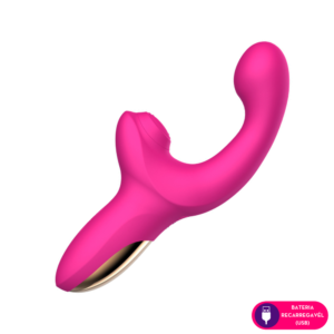 Vibrador ponto g com estimulador clitoriano