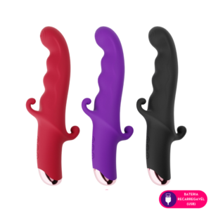 Vibrador ponto G com estimulador clitoriano