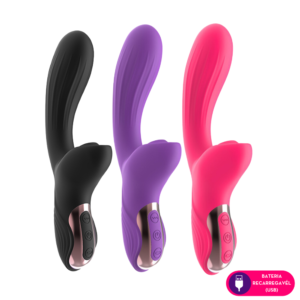 Vibrador ponto G com estimulador clitoriano