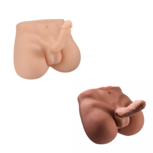 Masturbador meio corpo com pênis e anus penetrável