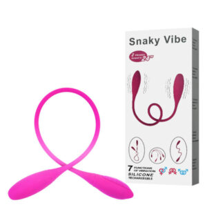 Vibrador Duplo Recarregável com Vibração em Ambas as Pontas – SNAKY VIBE –