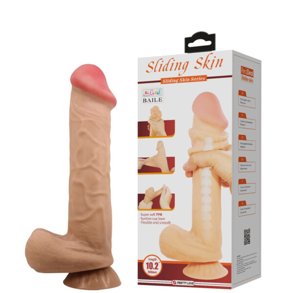 Pênis Realístico 26 cm, com Camada de Dupla Densidade, Possui Escroto, Veias Salientes e Ventosa