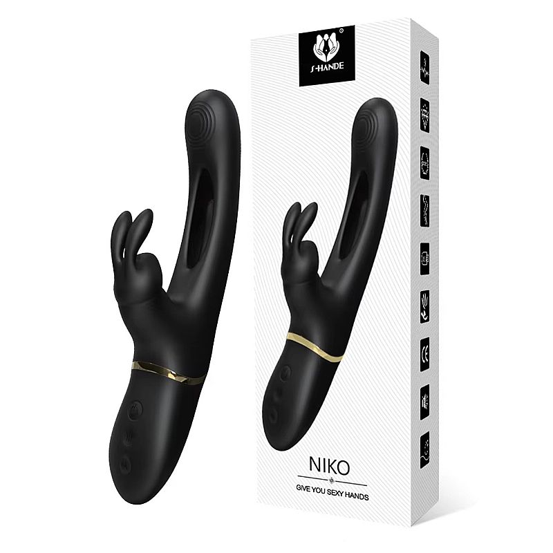 Vibrador de Ponto G e clitóris Slap vibratario macio estimulante