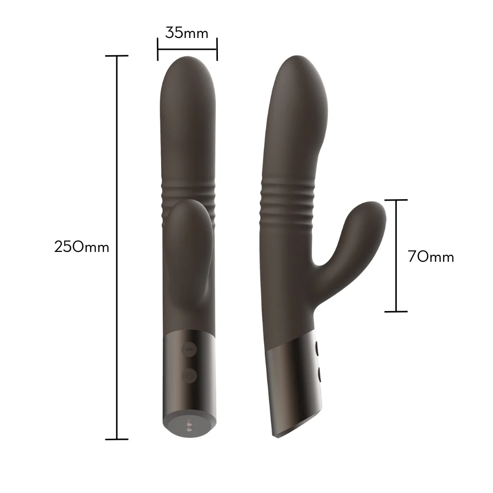 Vibrador vai e vem com estimulador clitoriano slug - Imagem 4