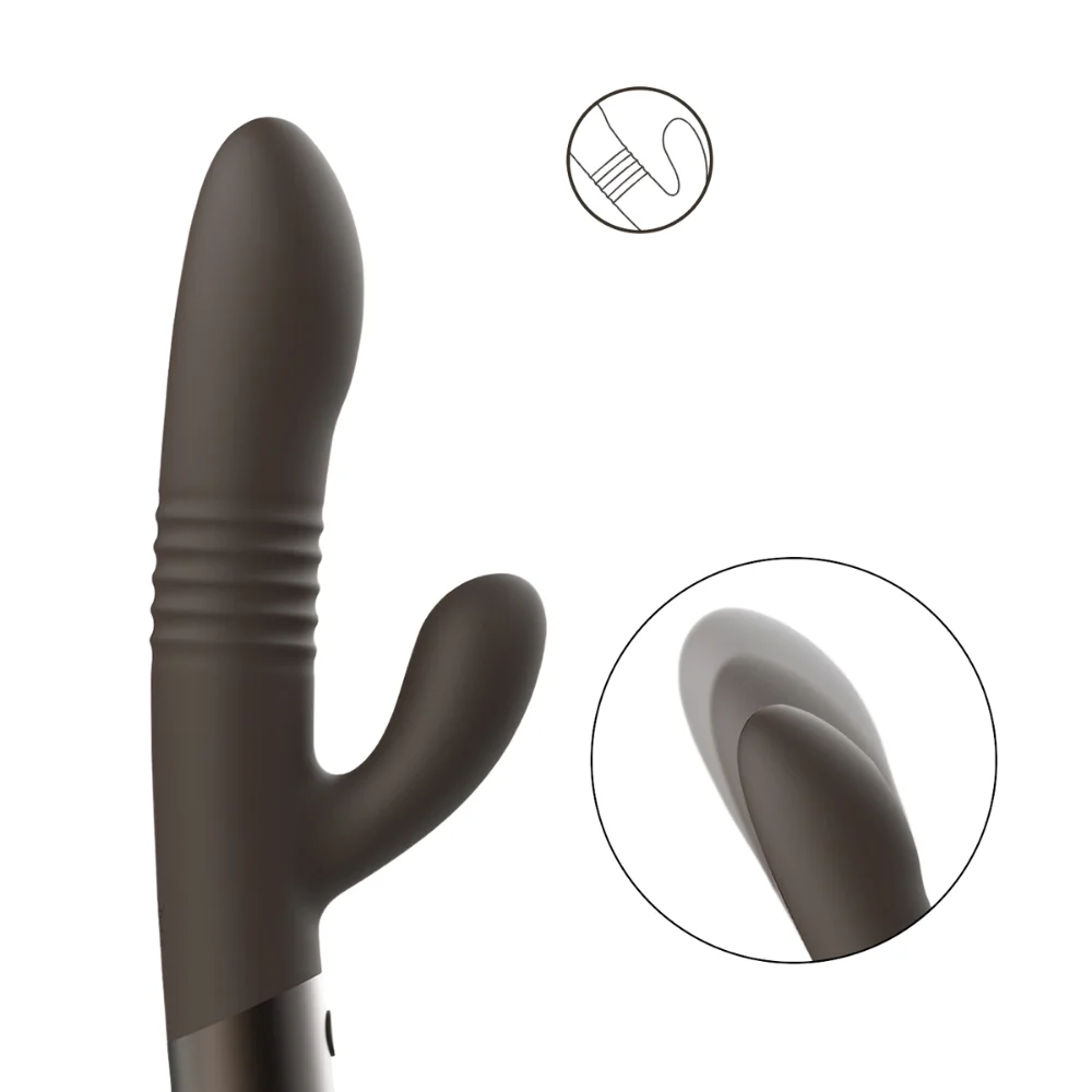 Vibrador vai e vem com estimulador clitoriano slug - Imagem 6