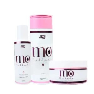 Kit MO Molhada com Mousse Hidratante Íntimo Óleo Hidratante para Massagem e Lubrificante Íntimo- NOVIDADE