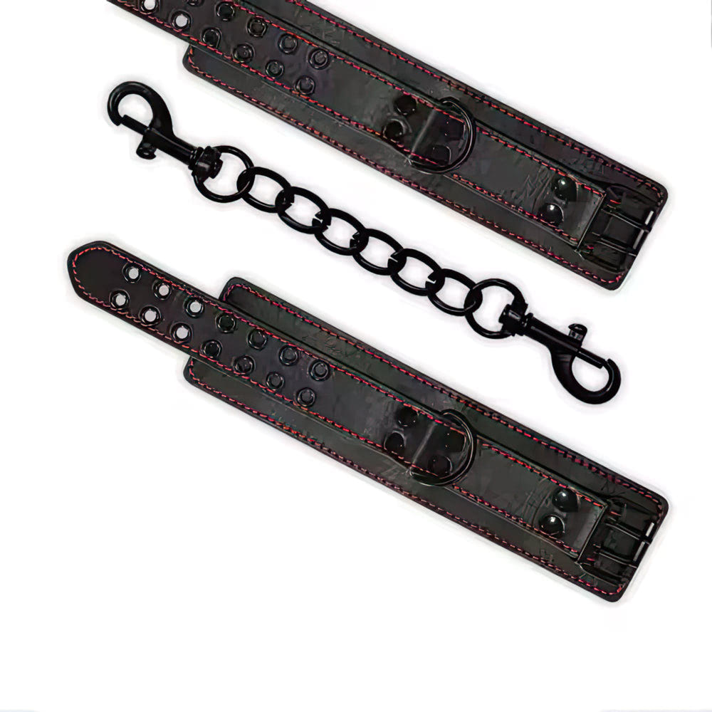 Tornozeleira com Corrente e Fivelas - Bondage Fetish Pleasure Ankle cuffs - YOUVIBE - Imagem 5