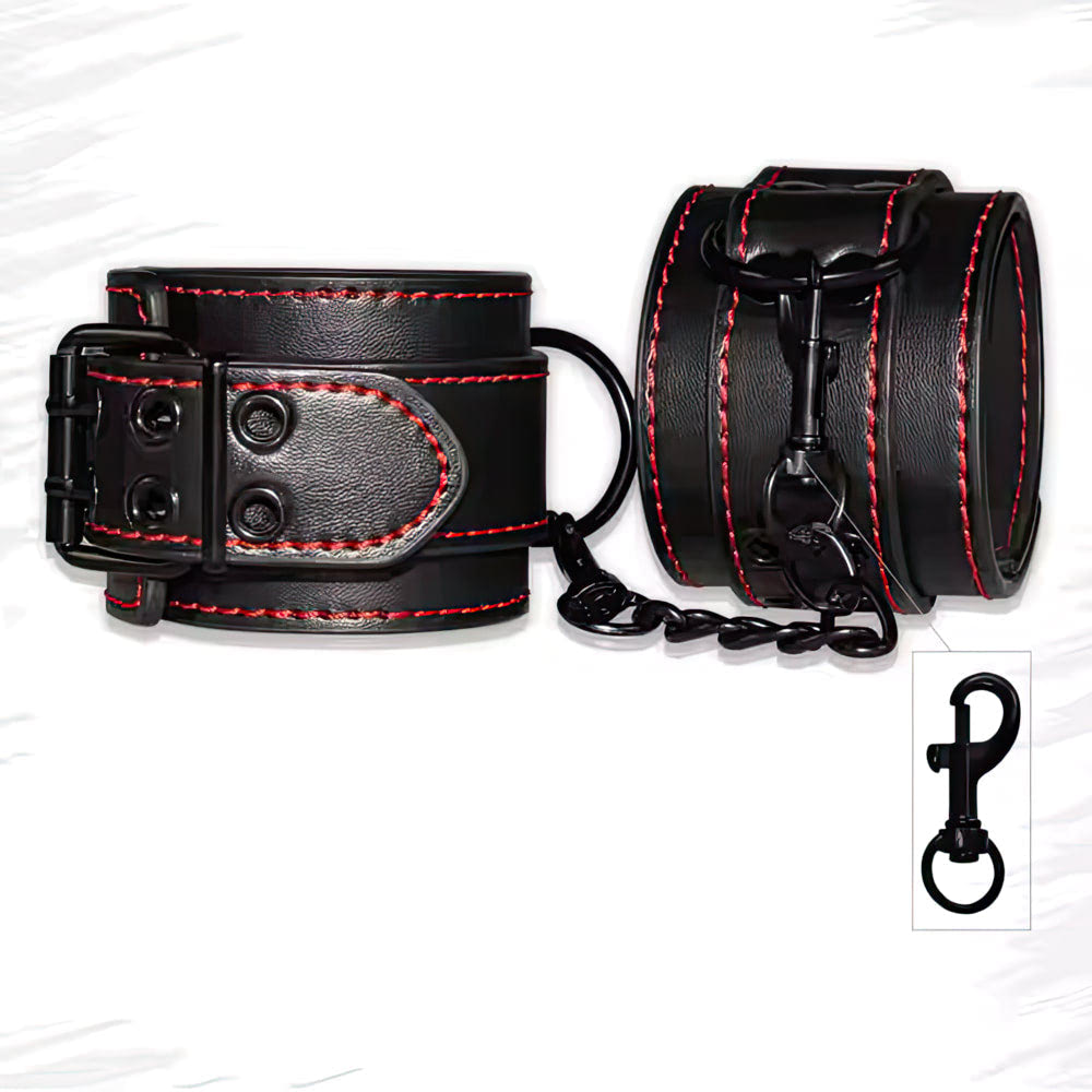 Tornozeleira com Corrente e Fivelas - Bondage Fetish Pleasure Ankle cuffs - YOUVIBE - Imagem 2