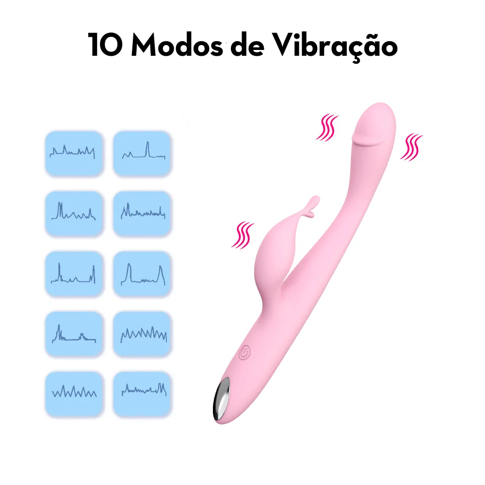 Vibrador ponto G com estimulador clitoriano slug - Imagem 4