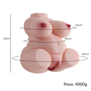 Masturbador masculino meio corpo realístico- 28 CM