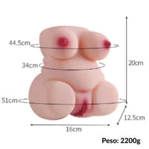 Masturbador masculino meio corpo realístico 20 CM