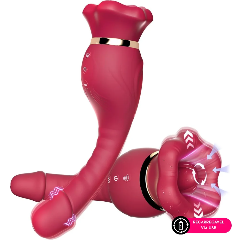 Vibrador Ponto G com Sucção e Língua Rotativa 360° - IMPORTAÇÃO JUNHO - Imagem 6